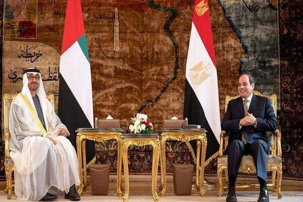 رایزنی رئیس جمهور مصر با ولیعهد ابوظبی در قاهره
